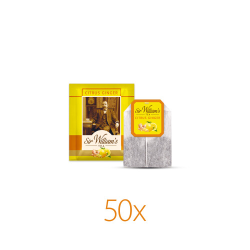 Owocowo-ziołowa Herbata Sir William's Tea Citrus Ginger 50 Saszetek