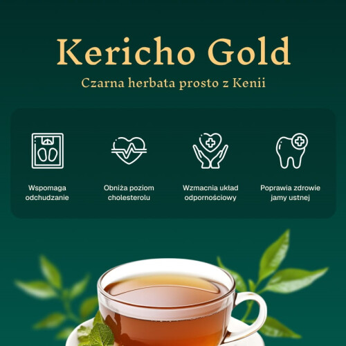 Kericho Gold – Czarna Herbata Kenijska 25 torebek kopertowanych