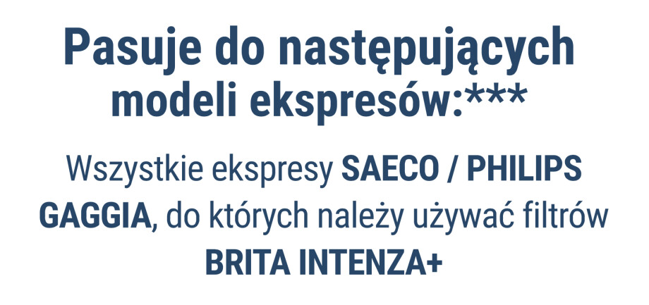Filtr wody do ekspresu SAECO PHILIPS Brita Intenza+ (zamiennik)