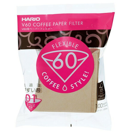 Filtry papierowe Misarashi brązowe 100 szt. - Drip Hario V60-01
