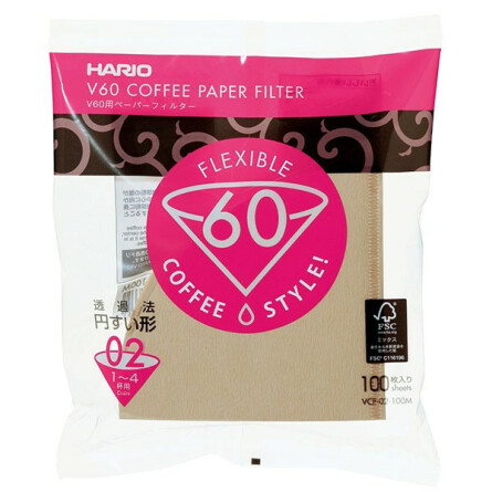 Filtry papierowe Misarashi brązowe 100 szt. - Drip Hario V60-02